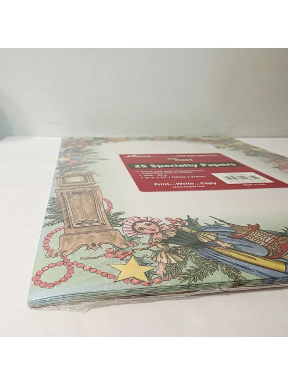 Vtg Specialty Paper Nutcracker Holiday Christmas Border Theme Stationary Letter